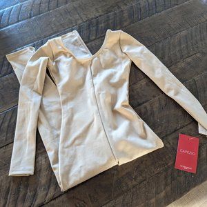 Capezio Long Sleeve Unitard Beige